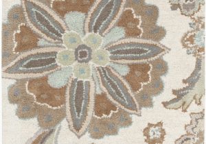 Athena Garden Floral area Rugs Surya ath5123 8rd athena 8 Round Wool Hand Tufted Floral area Rug Blue