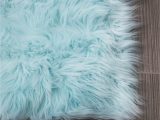 Baby Blue Fur Rug Ultra soft Faux Sheepskin Fur Rug Ser01 Light Blue 4′ X 6′