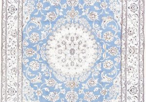 Baby Blue oriental Rug Floral Medallion Light Blue 5×8 Nain Persian area Rug