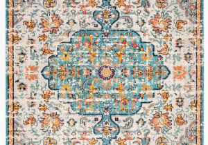 Baby Blue oriental Rug Gutierez oriental Gray Light Blue orange area Rug