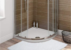 Bath Rug for Corner Shower Seavish Luxury Curved Bath Mat 18 X 57 Inch Non-slip Microfiber soft Absorbent Fan Washable Bathroom Rug Corner Bath Tub Floor Rug for Quadrant Shower