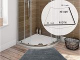 Bath Rug for Corner Shower Seavish Luxury Grey Shag Curved Bath Rug, 18 X 30 Inch Non Slip …