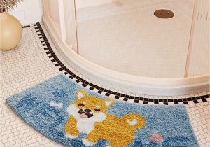 Bath Rug for Corner Shower Shower Mat Corner Shower Mat Semi-circular Non-slip Washable …