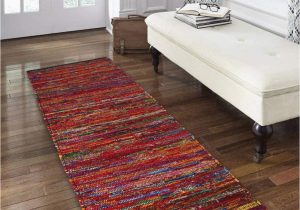 Bath Rug Runner 24 X 72 Cotton Multi Chindi Bed Runner Rugs 24×72 Inch Multi Color Cotton area Rugs Runner Bed Room Rugs Runnner Machine Washable Rugs Runner