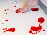 Bath Rug that Turns Red when Wet Blood-spattered Bathroom Accessories Gothic.net