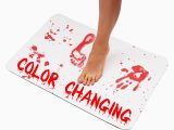 Bath Rug that Turns Red when Wet the Murder Mat Bath Mat Changes Color Instantly Turns Red when Wet Shower Mat Shows Blood Bathroom Rug