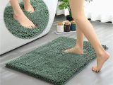 Bath Rugs that Dry Fast Ygnnjy Chenille Bathroom Rugs, Water Absorbent and soft Plush Bath Mat Dry Fast Machine Washable Non-slip Bath Rug for Tub, Shower, and Room (dark …