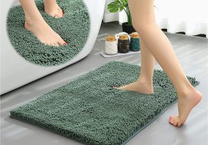 Bath Rugs that Dry Fast Ygnnjy Chenille Bathroom Rugs, Water Absorbent and soft Plush Bath Mat Dry Fast Machine Washable Non-slip Bath Rug for Tub, Shower, and Room (dark …