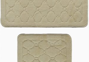 Bath Rugs with Latex Backing Waroom Home Bathroom Mats Set 2 Piece Extra soft Latex Backing Non Slip Bathroom Rug Mat Adds Safety and fort to Any Bathroom Cream