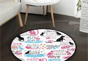 Bath Rugs with Sayings Amazon.com: Cats and Dogs Quotes Round area Rug with Non Skid …