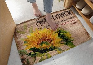 Bath Rugs with Sayings Floor Door Mats Shag Carpet Primitive Old Wood Plank,non Slip Super soft Bath Rugs Quote Sayings with Vintage Rustic Sunflower,shaggy Fuzzy area Rug …