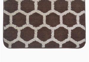Bath Rugs without Rubber Backing Bianca Brown & Beige Anti Skid & Hd Rubber Backing Bath Rug