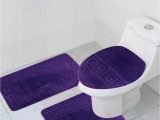 Bathroom Contour Rug Sets 3 Piece Bathroom Rug Set Greek Key Pattern Purple