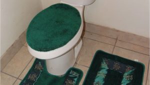 Bathroom Mats and Rugs Sets Bathmats Rugs and toilet Covers 3pc 5 Hunter Green