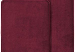 Bathroom Memory Foam Rug Sets Aoacreations Non Slip Memory Foam Bathroom Bath Mat Rug 2 Piece Set Includes 1 20" X 32" and 1 Small 17" X 24" Burgundy