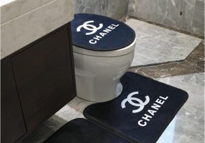 Bathroom Rug and toilet Sets 2019 toilet Carpet Sets New Stripe Non Slip Bathroom Carpet