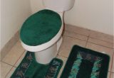 Bathroom Rug and toilet Sets Bathmats Rugs and toilet Covers 3pc 5 Hunter Green