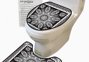 Bathroom Rug and toilet Sets Bathroom Rug toilet Sets Square ornamental Classi Use Tin