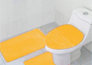 Bathroom Rug Sets Yellow 3 Piece Yellow Greek Key Pattern Bathroom Rug Set World Products Mart
