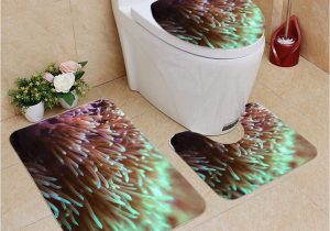 Bathroom Rug Tank Sets Pudmad Reef Tank Coral 3 Piece Bathroom Rugs Set Bath Rug
