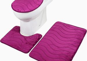 Bathroom Rugs and toilet Lid Covers 3pc Bathroom Set Marble Rug Contour Mat toilet Lid Cover