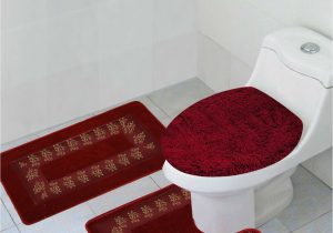 Bathroom Rugs and toilet Lid Covers 3pc Bathroom Set Rug Contour Mat toilet Lid Cover In Home
