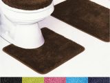 Bathroom Rugs and toilet Seat Covers Florence 3 Piece Bathroom Rug and toilet Seat Cover Set