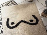 Bathroom Rugs Black Friday Black & White Booby Cotton Bath Mat