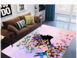 Bathroom Rugs Black Friday Black butterfly Girl Rugs and Flower Carpets for Kids Baby