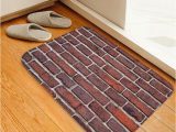 Bathroom Rugs Wall to Wall Brick Wall Pattern soft Anti Skid area Rug