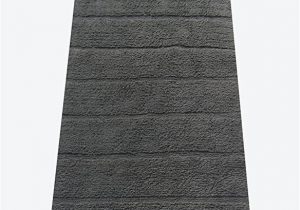 Bathroom Rugs with Non Skid Backing Chardin Home New Cordural solid Bath Runner with Latex Spray Non Skid Backing 24" W X 60 L Dark Gray
