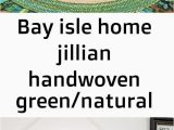 Bay isle Home area Rugs Bay isle Home Jillian Handwoven Green Natural area Rug