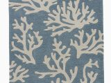 Beach Cottage Style area Rugs Coastal Coral Tides area Rug Arctic Blue