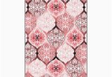 Beaudette Floral Red area Rug Beaudette Damask Machine Woven Polyester area Rug In Pink/red