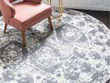 Bed Bath and Beyond Round area Rugs Brighella Light Gray Vintage 3 Ft Round area Rug In 2020