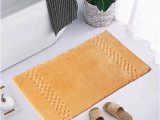 Bed Bath Bathroom Rugs Cotton Bath Mat Large 24″ X 60″ – Ideal for Bathroom and Kitchen – Mustard
