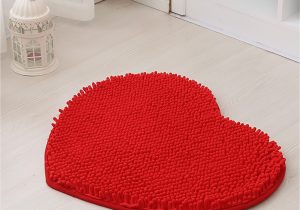 Bed Bath Bathroom Rugs solide Rot Bad Matten FuÃmatte Liebe Herz form Bad Teppich Tapete …
