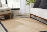 Beige area Rug with Black Border Well Woven Quince sorel solid Border Beige Black Natural Jute Non-slip Handwoven Latex area Rug