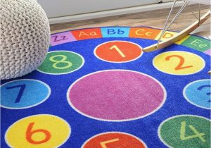 Best area Rugs for Kids Number Circles Kids area Rugs 8 Blue