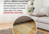 Best Carpet Tape for area Rugs Nevercurl Double Sided Extra Thick Rug Tape with Mesh Fabric 2" by 60 Feet Roll Anti Slip Non Skid Gripper Tape for Rugs Mats Pads Runners