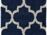 Better Homes and Gardens area Rug 5×7 116 Moroccan Navy Blue Shag Trellis Shag area Rug soft and Plush Pile 5×7 8×11