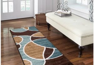 Better Homes and Gardens area Rug Waves Better Homes and Gardens Geo Wave Printed Nylon Rug 1 11" X 5 6" Runner Blue Brown