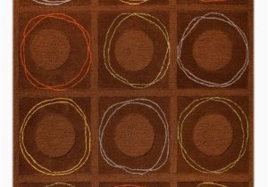Better Homes and Gardens Circle Block area Rugs Mat orange Circa area Rug – Brown