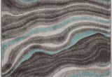 Better Homes and Gardens Waves area Rug Better Homes & Gardens Gray & Aqua Waves area Rug Multiple Sizes