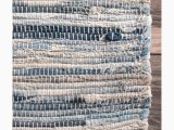 Biehl Hand Loomed Cotton Blue Beige area Rug Bloomsbury Market Biehl Hand Hooked Cotton Blue/white Rug …