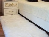 Big White Fluffy area Rug Premium Faux Sheepskin Fur Rug White 2 3×5 Feet Best Extra Long Shag Pile Carpet for Bedroom Floor sofa soft Fur area Rug
