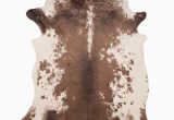 Binx Faux Cowhide Beige Brown area Rug Brown Rawhide Halina Rug