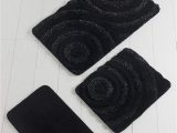 Black and Beige Bathroom Rugs Amazon Wave Black Bathroom Rugs Set 3 Pieces 24 X 40