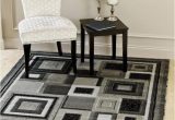 Black and Grey area Rugs 8×10 Persian area Rugs 8×10 3285 Gray Black White with Squares area Rug