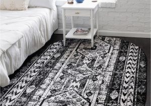 Black and White area Rugs 3×5 Black and White 3 X 5 oregon Oval Rug